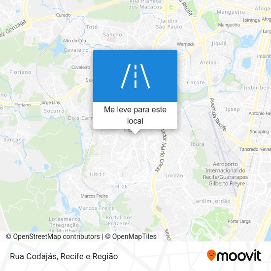 Rua Codajás mapa
