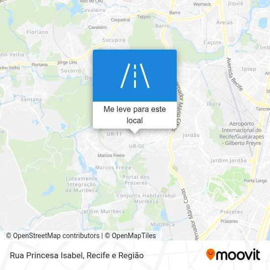 Rua Princesa Isabel mapa