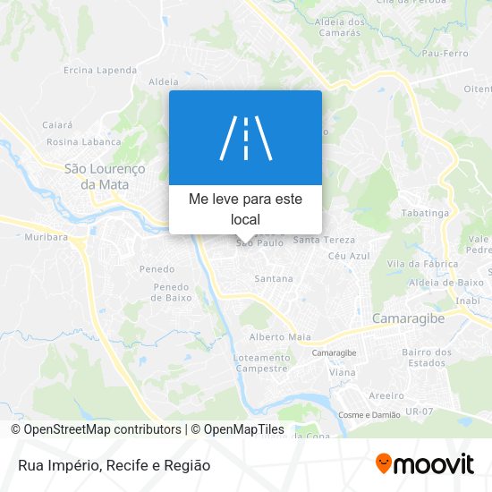 Rua Império mapa