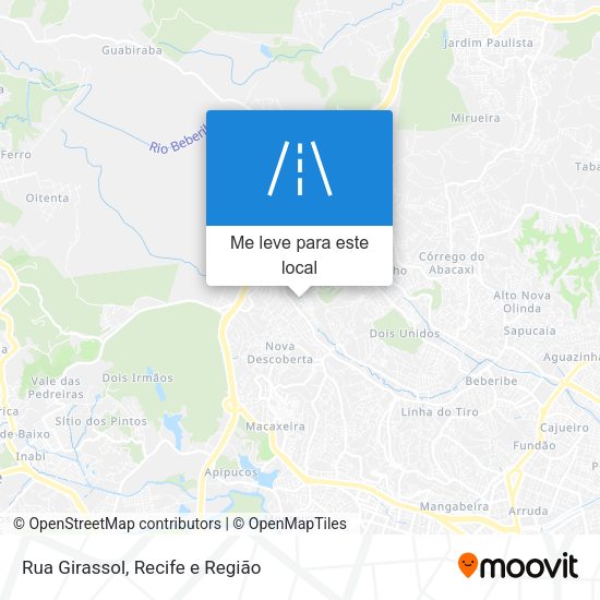 Rua Girassol mapa