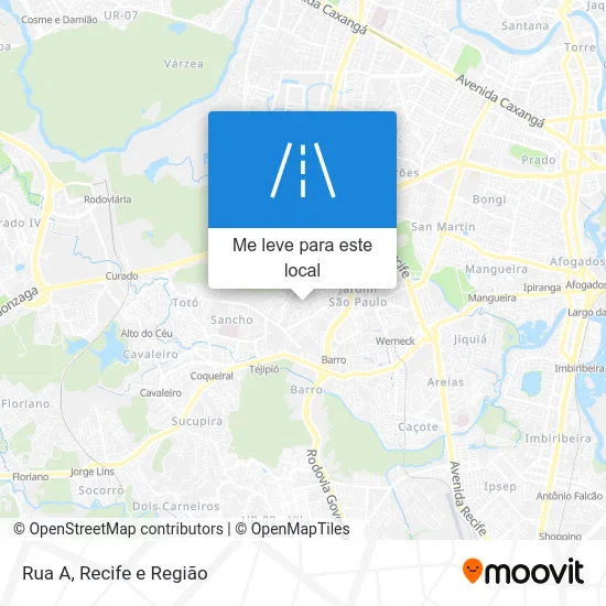 Rua A mapa