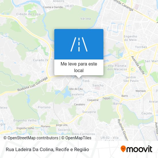 Rua Ladeira Da Colina mapa