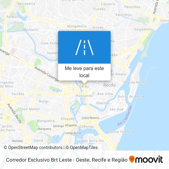 Corredor Exclusivo Brt Leste - Oeste mapa