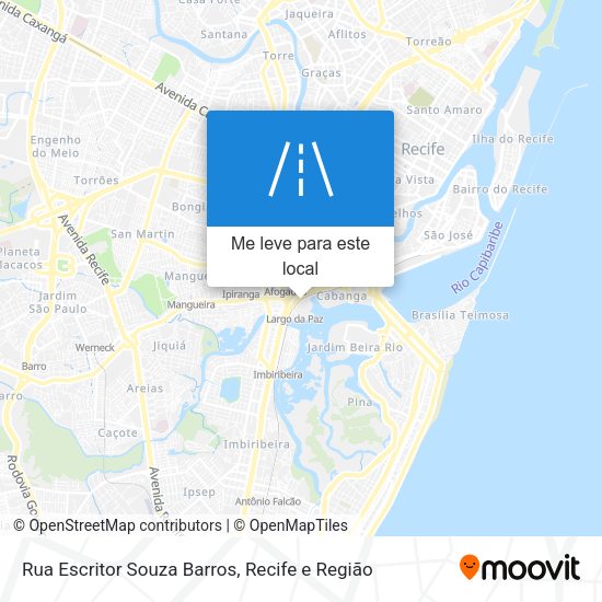 Rua Escritor Souza Barros mapa