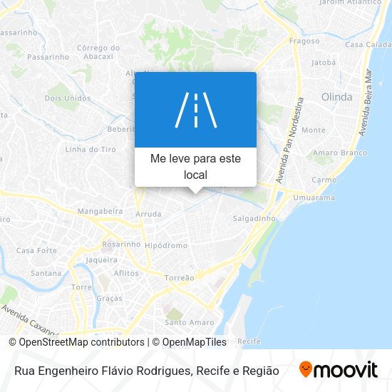Rua Engenheiro Flávio Rodrigues mapa