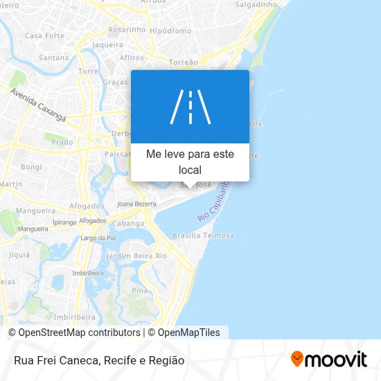 Rua Frei Caneca mapa