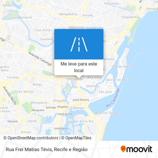 Rua Frei Matias Tévis mapa
