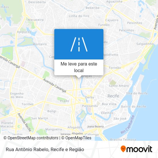 Rua Antônio Rabelo mapa