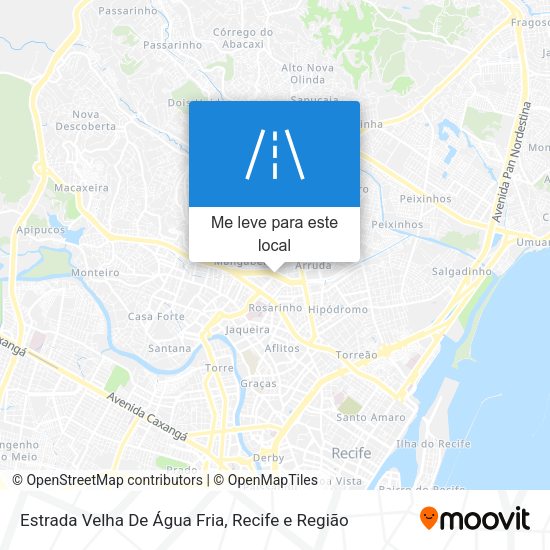Estrada Velha De Água Fria mapa