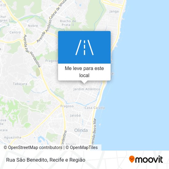 Rua São Benedito mapa
