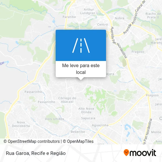 Rua Garoa mapa