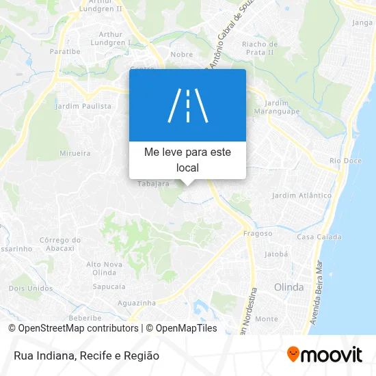Rua Indiana mapa