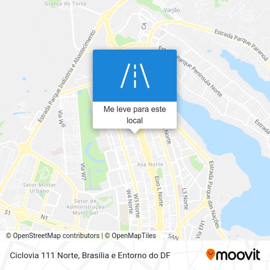 Ciclovia 111 Norte mapa