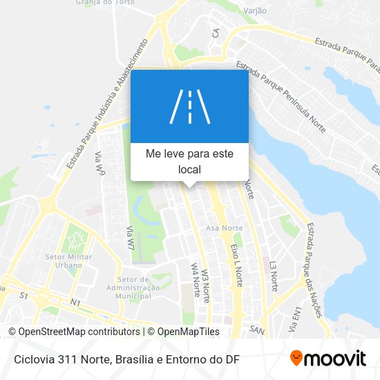 Ciclovia 311 Norte mapa