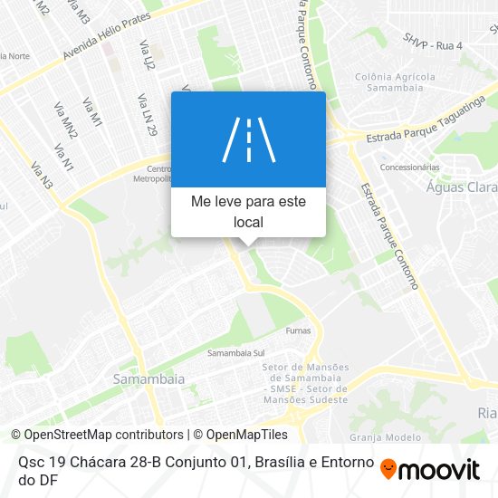 Qsc 19 Chácara 28-B Conjunto 01 mapa