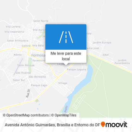 Avenida Antônio Guimarães mapa