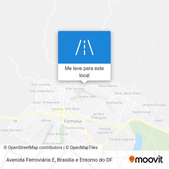 Avenida Ferroviária E mapa