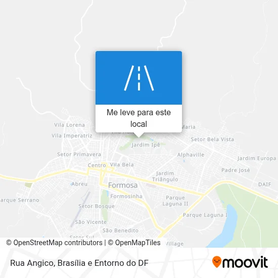 Rua Angico mapa