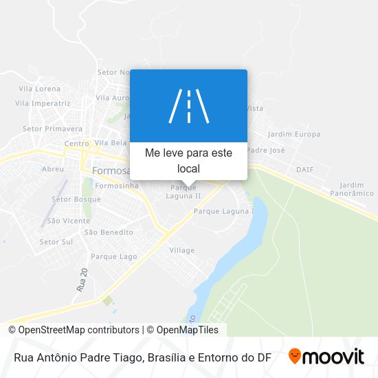 Rua Antônio Padre Tiago mapa