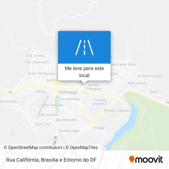 Rua Califórnia mapa