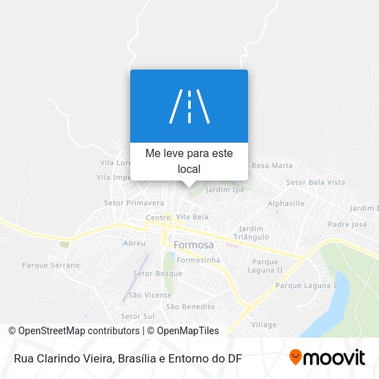 Rua Clarindo Vieira mapa