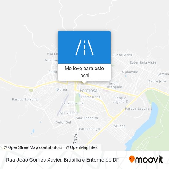 Rua João Gomes Xavier mapa