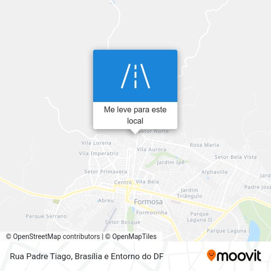Rua Padre Tiago mapa