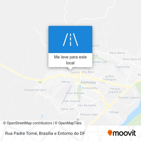 Rua Padre Tomé mapa