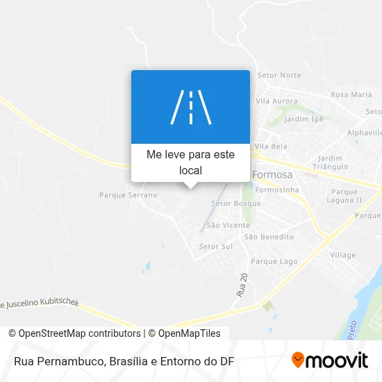 Rua Pernambuco mapa