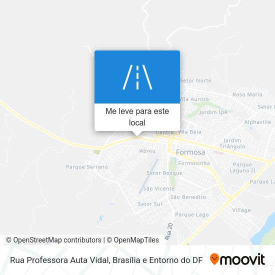 Rua Professora Auta Vidal mapa