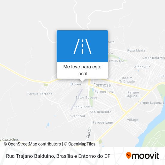 Rua Trajano Balduino mapa