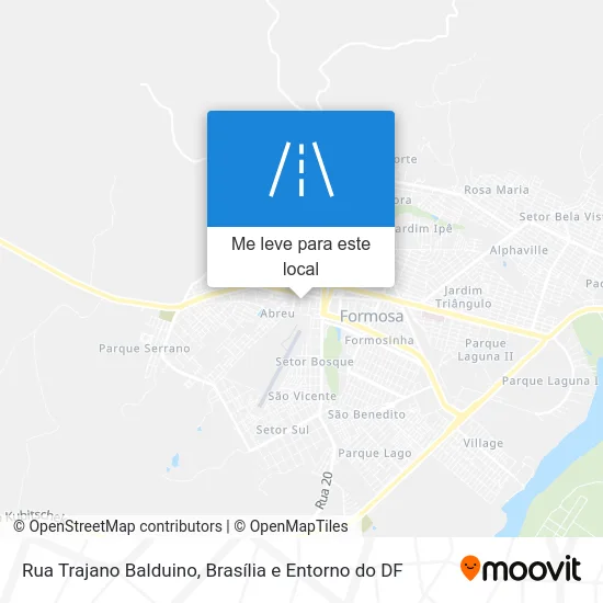 Rua Trajano Balduino mapa
