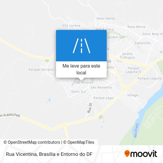 Rua Vicentina mapa