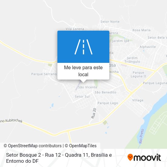 Setor Bosque 2 - Rua 12 - Quadra 11 mapa