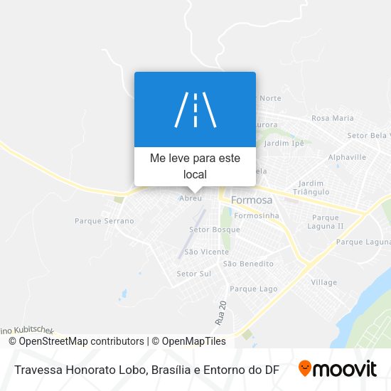 Travessa Honorato Lobo mapa