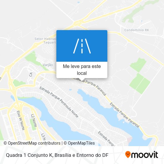 Quadra 1 Conjunto K mapa