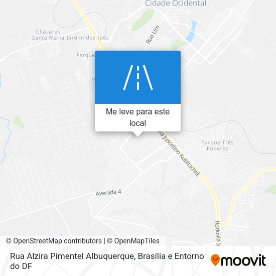 Rua Alzira Pimentel Albuquerque mapa