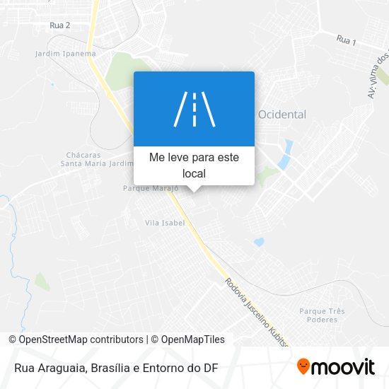 Rua Araguaia mapa