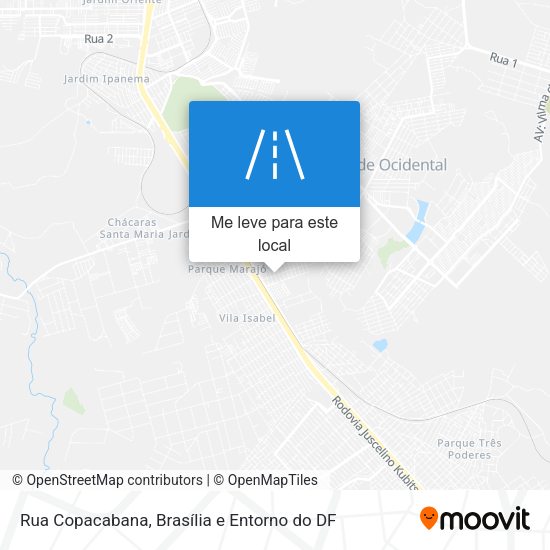 Rua Copacabana mapa