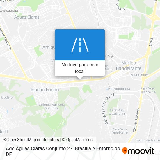 Ade Águas Claras Conjunto 27 mapa