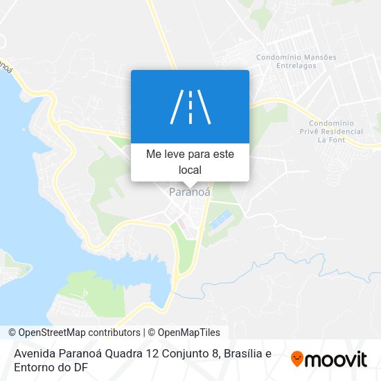 Avenida Paranoá Quadra 12 Conjunto 8 mapa