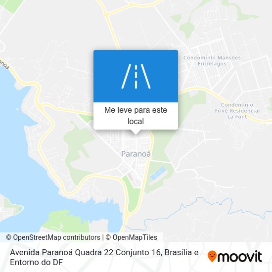 Avenida Paranoá Quadra 22 Conjunto 16 mapa