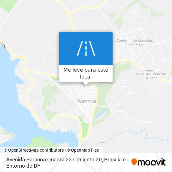 Avenida Paranoá Quadra 23 Conjunto 20 mapa