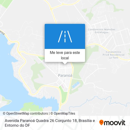 Avenida Paranoá Quadra 26 Conjunto 18 mapa
