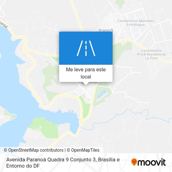 Avenida Paranoá Quadra 9 Conjunto 3 mapa
