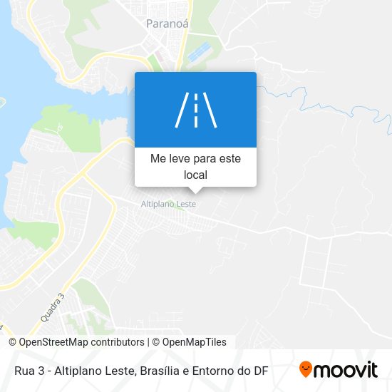 Rua 3 - Altiplano Leste mapa