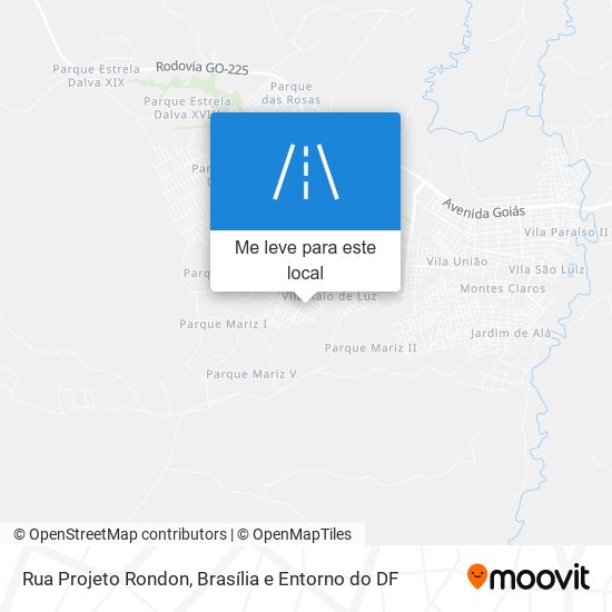 Rua Projeto Rondon mapa