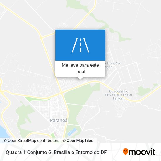 Quadra 1 Conjunto G mapa