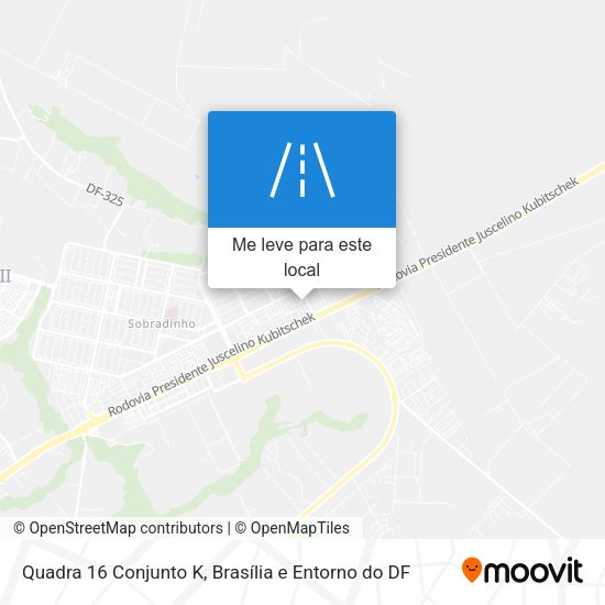 Quadra 16 Conjunto K mapa
