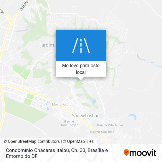 Condomínio Chácaras Itaipú, Ch. 33 mapa